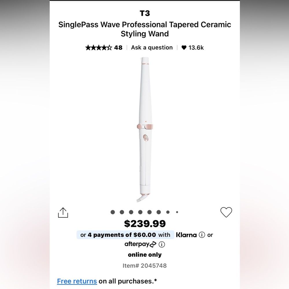 T3 Singlepass Wave Professional Styling Wand